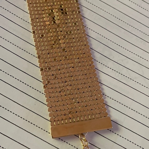 15ROW wide 14k yellow gold plated full bracelet NWT - Picture 4 of 6